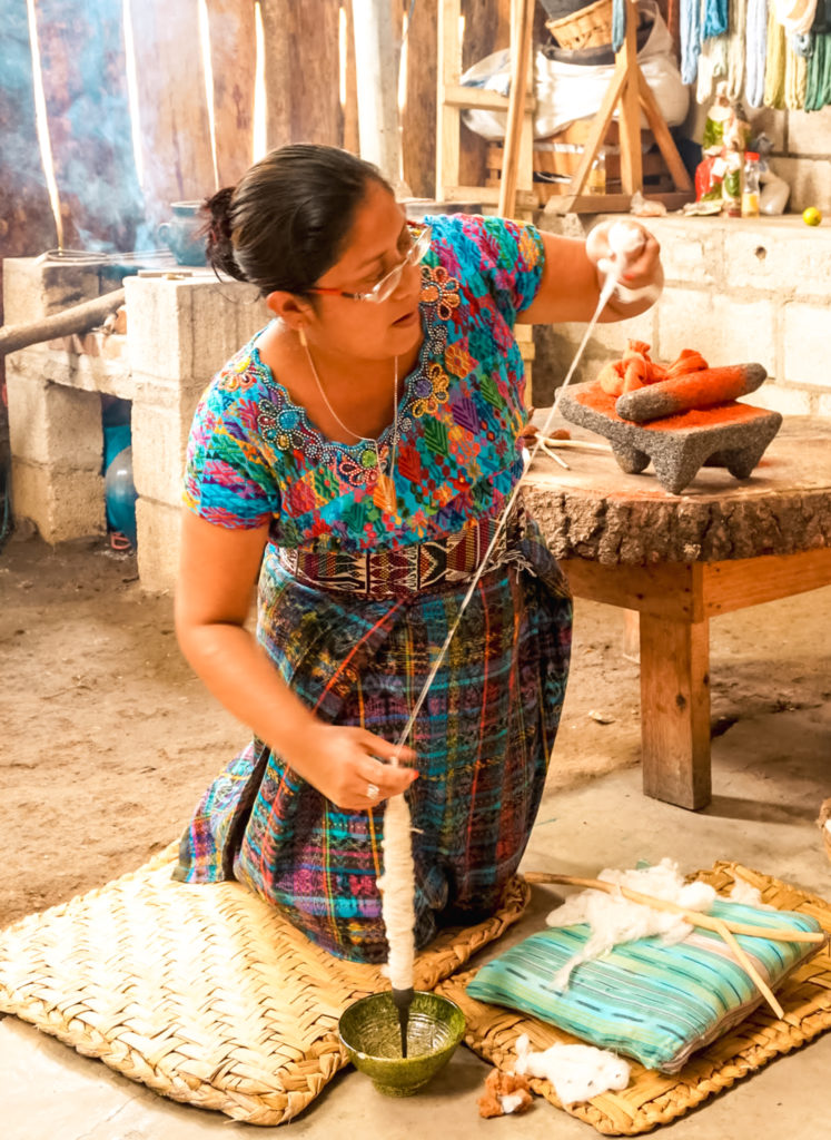 Casa Flor Ixcaco, Lake Atitlán traditionall weaving, Guatemala